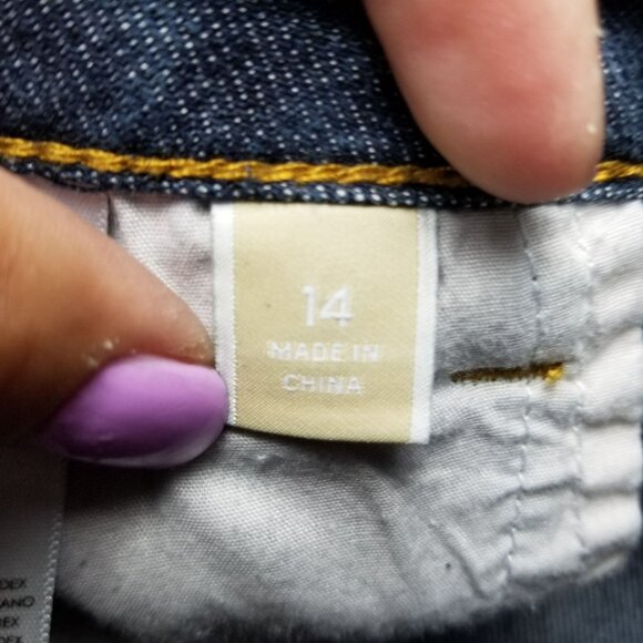 Michael Kors Jeans Womens 14 Blue Stretch Dark Wash Mid Rise Bootcut - Picture 12 of 16